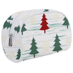 Christmas Tree Snowflake Pattern Make Up Case (medium)