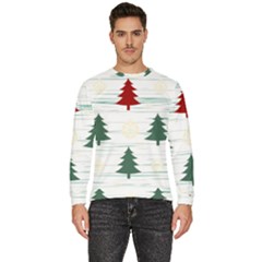 Christmas Tree Snowflake Pattern Men s Fleece Sweatshirt