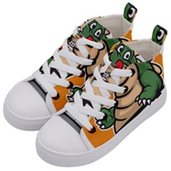 Funny Crocodile Kids  Mid-top Canvas Sneakers by Sarkoni