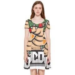 Funny Crocodile Inside Out Cap Sleeve Dress by Sarkoni