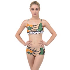 Funny Crocodile Layered Top Bikini Set by Sarkoni