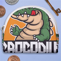 Funny Crocodile Horseshoe Style Canvas Pouch by Sarkoni