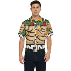 Funny Crocodile Men s Short Sleeve Pocket Shirt  by Sarkoni