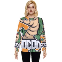 Funny Crocodile Hidden Pocket Sweatshirt by Sarkoni