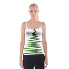 Christmas Tree Holidays Spaghetti Strap Top by Sarkoni