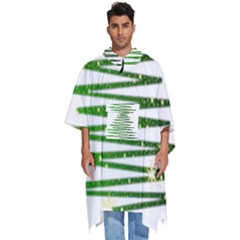 Christmas Tree Holidays Men s Hooded Rain Ponchos