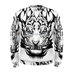 White And Black Tiger Men s Sweatshirt by Sarkoni