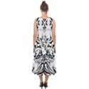 White And Black Tiger Midi Tie-Back Chiffon Dress View2