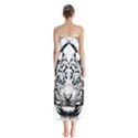 White And Black Tiger Button Up Chiffon Maxi Dress View2