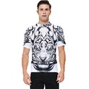 White And Black Tiger Men s Short Sleeve Rash Guard View1