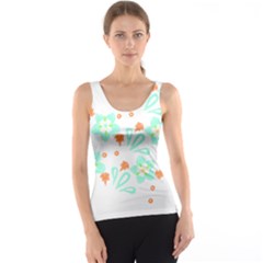 Batik T- Shirt Batik Flowers Pattern 15 Women s Basic Tank Top by EnriqueJohnson