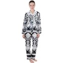 White And Black Tiger Women s Long Sleeve Satin Pajamas Set	 View1