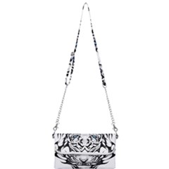 White And Black Tiger Mini Crossbody Handbag by Sarkoni