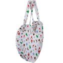 Christmas Santa Claus Pattern Giant Heart Shaped Tote View4