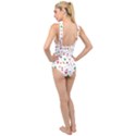 Christmas Santa Claus Pattern Cross Front Low Back Swimsuit View2