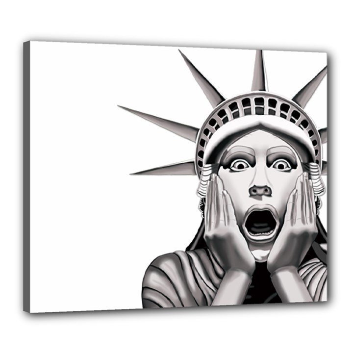 Funny Statue Of Liberty Parody Canvas 24  x 20  (Stretched)