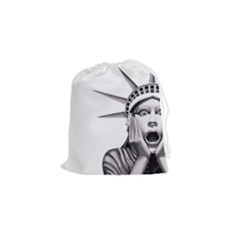 Funny Statue Of Liberty Parody Drawstring Pouch (small) by Sarkoni