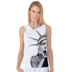 Funny Statue Of Liberty Parody Women s Basketball Tank Top by Sarkoni