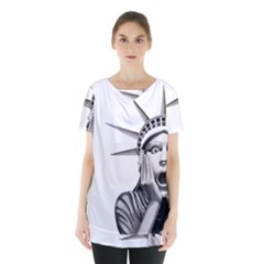 Funny Statue Of Liberty Parody Skirt Hem Sports Top