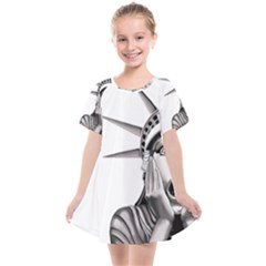 Funny Statue Of Liberty Parody Kids  Smock Dress by Sarkoni