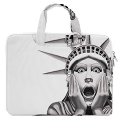 Funny Statue Of Liberty Parody Macbook Pro 16  Double Pocket Laptop Bag 