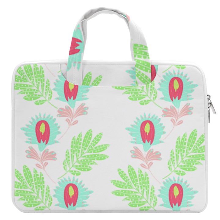 Batik T- Shirt Batik Flowers Pattern 18 MacBook Pro 16  Double Pocket Laptop Bag 