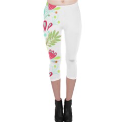 Batik T- Shirt Batik Flowers Pattern T- Shirt Capri Leggings 