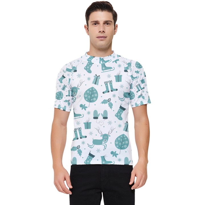 Christmas Seamless Pattern Design Men s Short Sleeve Rash Guard