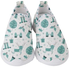 Christmas Seamless Pattern Design Kids  Slip On Sneakers by Sarkoni