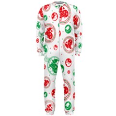 Merry Christmas Geometric Pattern Onepiece Jumpsuit (men) by Sarkoni