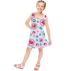 Merry Christmas Geometric Pattern Kids  Tunic Dress by Sarkoni