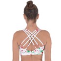 Merry Christmas Geometric Pattern Cross String Back Sports Bra View2