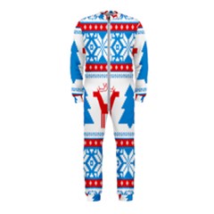 Red And Green Christmas Tree Winter Pattern Pixel Elk Buckle Holidays Onepiece Jumpsuit (kids) by Sarkoni