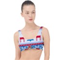 Red And Green Christmas Tree Winter Pattern Pixel Elk Buckle Holidays The Little Details Bikini Top View1