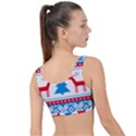 Red And Green Christmas Tree Winter Pattern Pixel Elk Buckle Holidays The Little Details Bikini Top View2