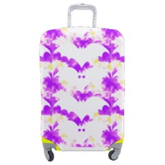 Bats Pattern T- Shirt White Bats And Bows Pink Yellow T- Shirt Luggage Cover (medium) by EnriqueJohnson