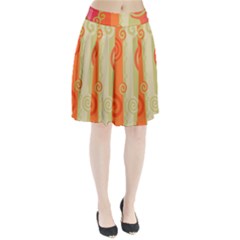 Ring Kringel Background Abstract Red Pleated Skirt by Mariart