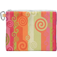 Ring Kringel Background Abstract Red Canvas Cosmetic Bag (xxxl)