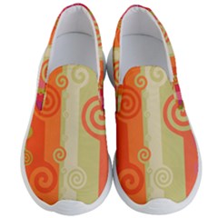 Ring Kringel Background Abstract Red Men s Lightweight Slip Ons