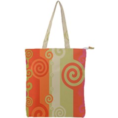 Ring Kringel Background Abstract Red Double Zip Up Tote Bag