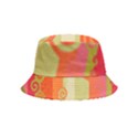 Ring Kringel Background Abstract Red Inside Out Bucket Hat (Kids) View2