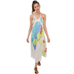 Bird Lover T- Shirtbird T- Shirt (9) Halter Tie Back Dress 