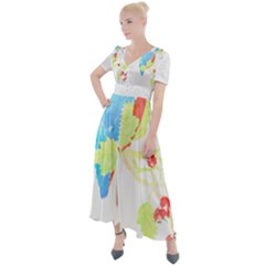 Bird Lover T- Shirtbird T- Shirt (9) Button Up Short Sleeve Maxi Dress