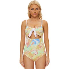 Bird Lover T- Shirtbird T- Shirt (20) Knot Front One-piece Swimsuit