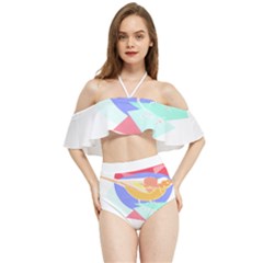 Bird Lover T- Shirtbird T- Shirt (21) Halter Flowy Bikini Set 