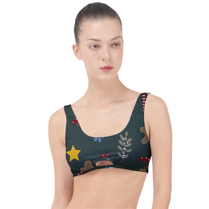 Christmas Party Pattern Design The Little Details Bikini Top