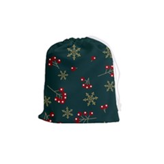 Christmas Festive Season Background Drawstring Pouch (medium) by uniart180623