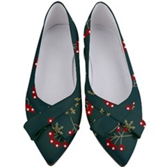 Christmas Festive Season Background Women s Bow Heels