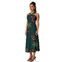 Christmas Festive Season Background Sleeveless Cross Front Cocktail Midi Chiffon Dress View2