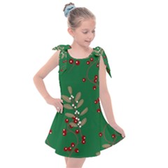 Christmas December Background Kids  Tie Up Tunic Dress by uniart180623